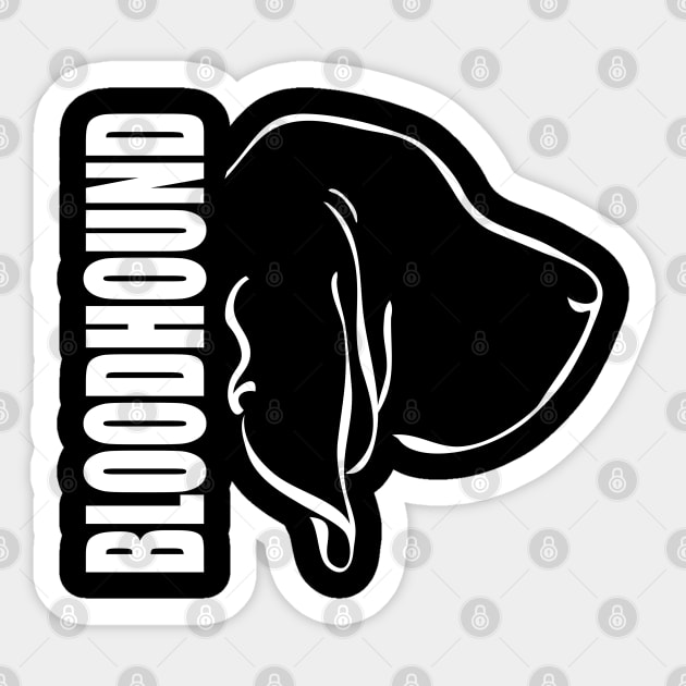 Bloodhound profile dog lover gift Sticker by wilsigns